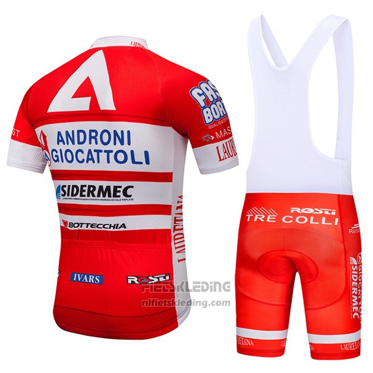 2018 Fietskleding Androni Giocattoli Oranje en Wit Korte Mouwen en Koersbroek